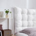 Rainha® - Puffy Tufted Tall College Headboard - White