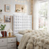 Rainha® - Cushion Tufted Tall College Headboard - White