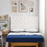 Full/Full XL - Tufted Velvet Plush College Dorm Headboard with Legs - White
