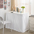 Microfiber Dorm Bungee Desk Skirt - White