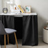 Cotton Dorm Bungee Desk Skirt - Black