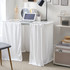 Luxury Plush Dorm Bungee Desk Skirt - White