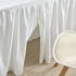 Standard Pleated Cotton Dorm Desk Skirt - White