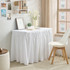 Standard Pleated Cotton Dorm Desk Skirt - White