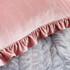 Rainha® Velvet Dutch Ruffled, Euro & Bolster Pillow Set - Calm Pink