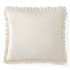 Rainha® Velvet Dutch Euro Pillow - With Ruffled Flange - Creamy Beige