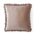 Rainha® Velvet Dutch Euro Pillow - With Ruffled Flange - Mocha