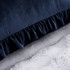 Rainha® Velvet Dutch Euro Pillow - With Ruffled Flange - Navy