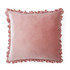 Rainha® Velvet Dutch Euro Pillow - With Ruffled Flange - Calm Pink