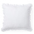 Rainha® Cotton Dutch Euro Pillow - With Ruffled Flange - White