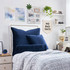 Rainha® Velvet Dutch Euro Pillow - Navy