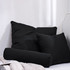 Rainha® Cotton Dutch, Euro & Bolster Pillow Set - Black