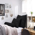 Rainha® Cotton Dutch, Euro & Bolster Pillow Set - Black