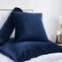 Rainha® Velvet Bolster Pillow - Navy
