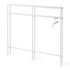Suprima® Dorm Bedside Console - Double Shelf with Outlet - White