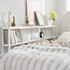 Suprima® Dorm Bedside Console - Double Shelf with Outlet - White