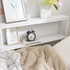 Suprima® Dorm Bedside Console - Double Shelf with Outlet - White