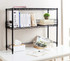 Black Dorm Desk Bookshelf Easy to Assemble Dorm Furniture for Essential Dorm Supplies Storage