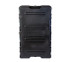College Student Apartment Essentials Black Trunk Box Space Saving Dorm Storage Footlocker Chest with Wheels and Lock