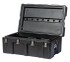 Dorm Room Storage Ideas Heavy Duty Cargo Box Space Saving Apartment Furniture Black Footlocker with Wheels and Handle Trunk