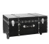 Classic Steamer Trunk Footboard for Twin XL Bed College Apartment Furniture Dorm Storage Ottoman Chest Footlocker with Wheels and Handle Trendy Coffee Table