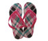 Footwear Designed For Community Showers - Colorful Plaid - Shower Sandal