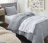 Cozy College Comforter Neutral Dorm Room Decor Soft Gray Twin Extra Long Bedding Set