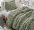 Extra Long Twin Comforter Set Green Dorm Bedding Fluffy Faux Fur Bedspread College Packing List