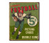Tin Sign Dorm Room Decor super old school football sports cards on tin sign for dorms and aparments