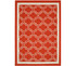 Quatrefoil Silhouette Frame Dorm Rug - Crimson and Ivory - 5' x 7'