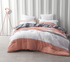 Designer Comforter Set - Twin XL College Bedding Essentials - White and Coral color