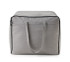 Durable Underbed Storage Bag with Zipper and Clear View Window Moving Tote with Handle Gray College Essentials Space Saving Bag for Moving Dorm Organization Tips
