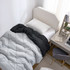 Glacier Gray/Black Full Comforter - Oversized Full XL Bedding