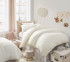 Fluffy Warm Fleece Twin Extra Long Comforter Set  Beige Boho Blanket Oversized Bedding for College Apartment Essentials Checklist Neutral Dorm Room Decor