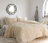 Faux Fur Twin Extra Long Comforter Set with Matching Pillow Shams Neutral College Bedding Set