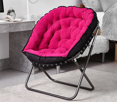 Papasan Moon Chair - Pink- Girls Dorm Chair Cute and Comfy