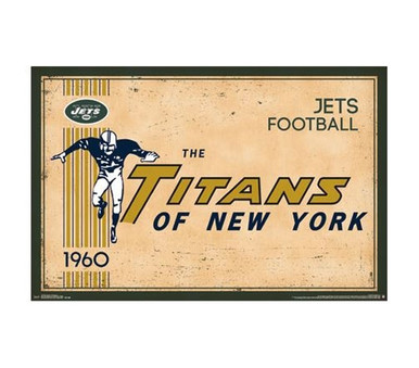 New York Jets (Titans) Throwback 1960 Logo Poster College Wall