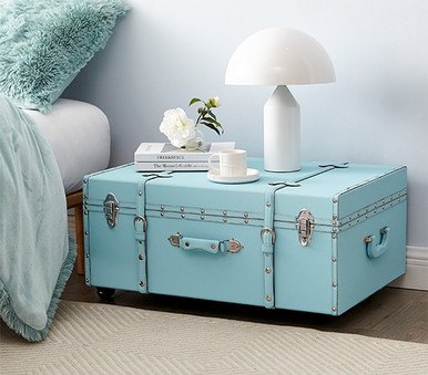College Storage Trunk Locking Safe for College Students Pastel