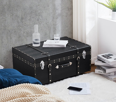 Dorm Room Storage Ideas - College Footlocker Trunk for Guys