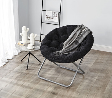 Comfort Padded Moon Chair - Black - DormCo