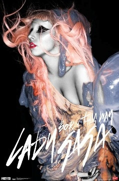 Lady Gaga - Famous Orange Hair Dorm Room Poster & College Wall
