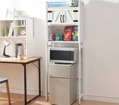 Yak About It?? Dorm Hutch - Over the Fridge Organizer - White