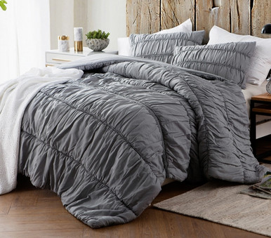 Comfortable Twin Extra Long Quilt One-of-a-Kind Gray Alloy