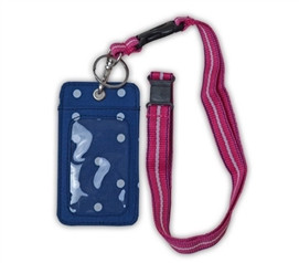 Preppy Dot Student ID Holder - Lanyard Style