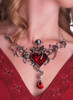 Heart and Rose Necklace