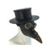 Black Plague Doctor Mask with Goggles