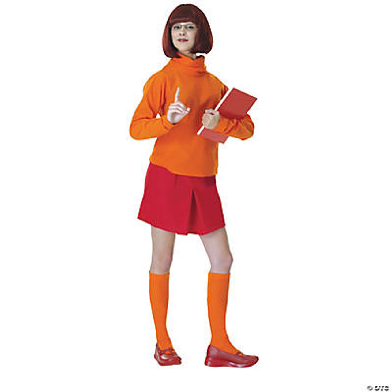 Sexy adult Velma scooby doo mini skirt costume