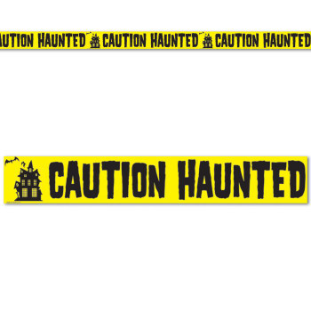 "Caution Haunted" Party Tape