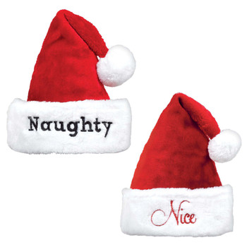 Naughty & Nice Santa Hat Set