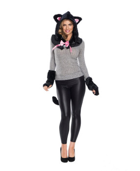 Women's Cat Hooded Adult Costume Kit